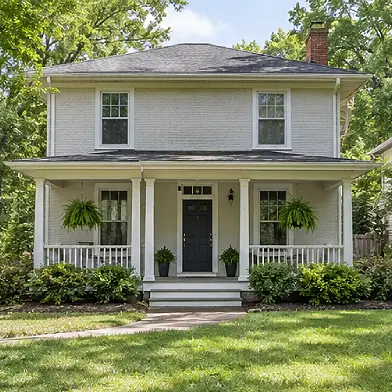 Stately White Sided Two Story